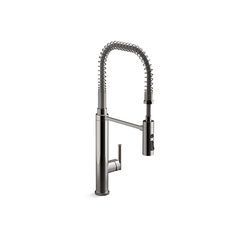 KOHLER K-24982-TT Purist Semi-Professional Kitchen Sink Faucet With Three-Function Sprayhead In Vibrant Titanium