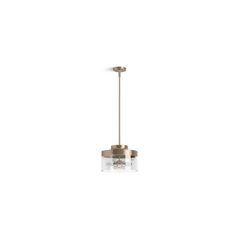 KOHLER K-27265-PE02-BVL Purist 12-1/2" Pendant In Brushed Bronze