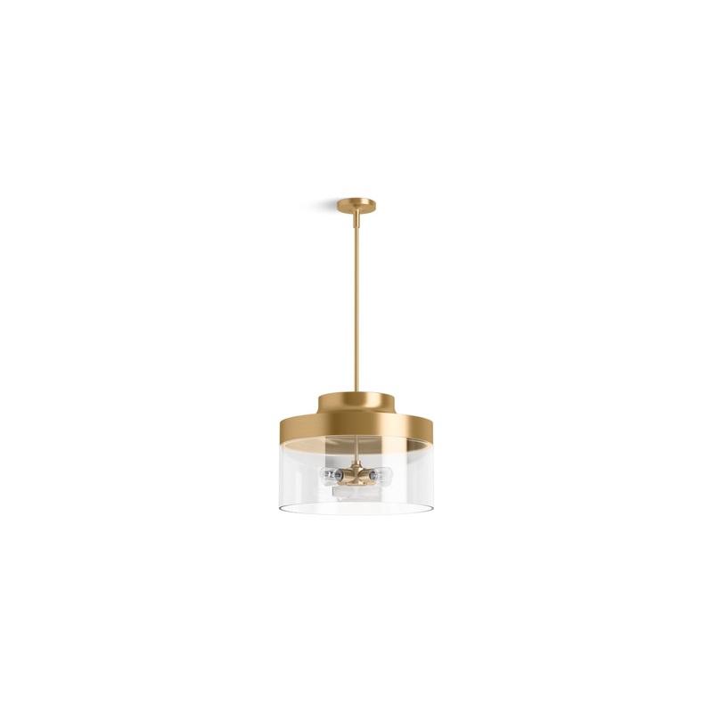 KOHLER K-27266-PE04-2GL Purist 18" Pendant In Brushed Moderne Brass