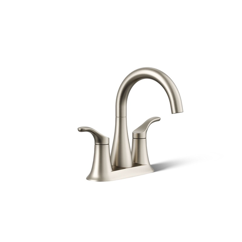 KOHLER K-27388-4-BN Simplice Centerset Bathroom Sink Faucet, 1.2 Gpm In Vibrant Brushed Nickel