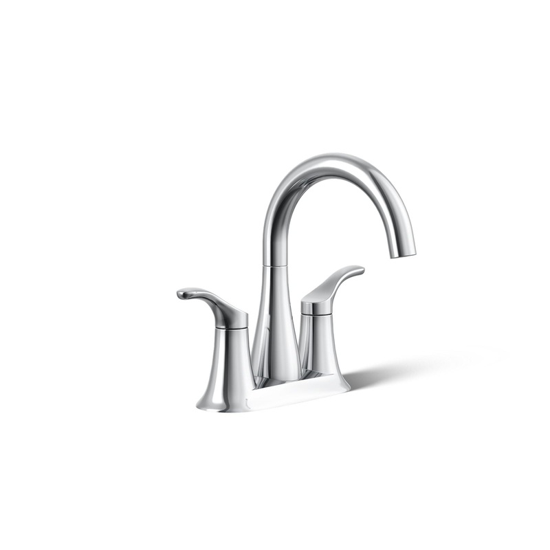 KOHLER K-27388-4-CP Simplice Centerset Bathroom Sink Faucet, 1.2 Gpm In Polished Chrome