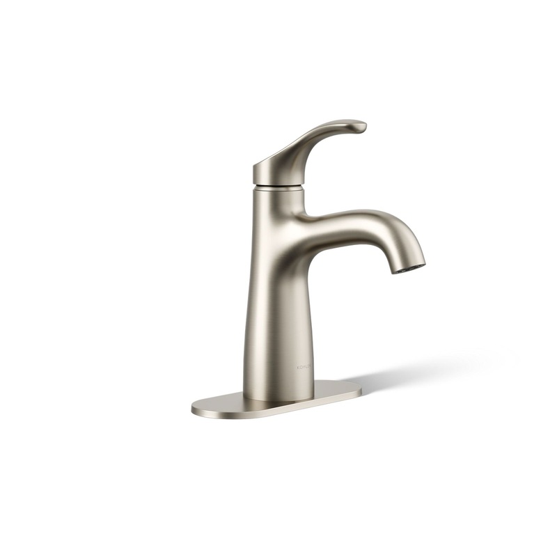 KOHLER K-27389-4-BN Simplice Single-Handle Bathroom Sink Faucet, 1.2 Gpm In Vibrant Brushed Nickel