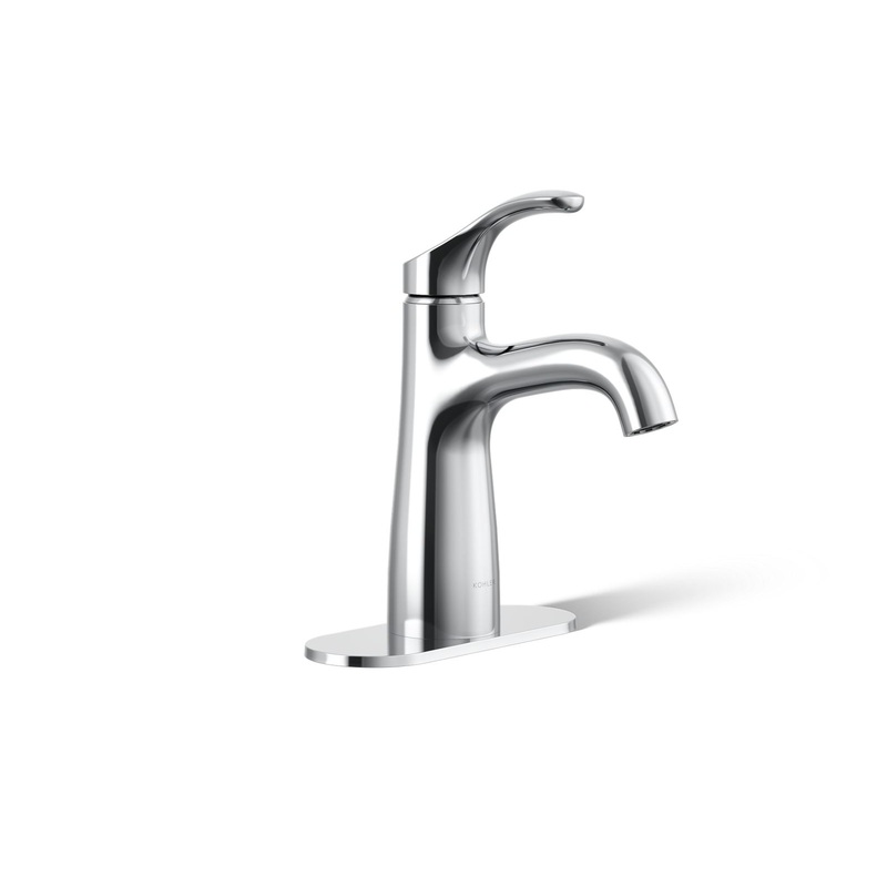KOHLER K-27389-4-CP Simplice Single-Handle Bathroom Sink Faucet, 1.2 Gpm In Polished Chrome