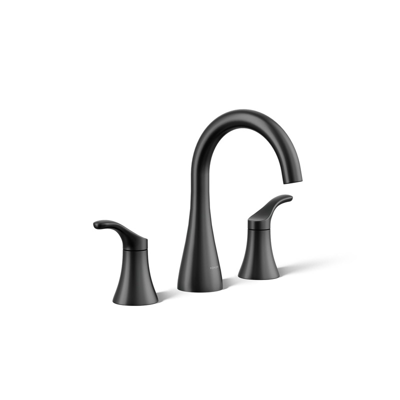KOHLER K-27390-4-BL Simplice Widespread Bathroom Sink Faucet, 1.2 Gpm In Matte Black