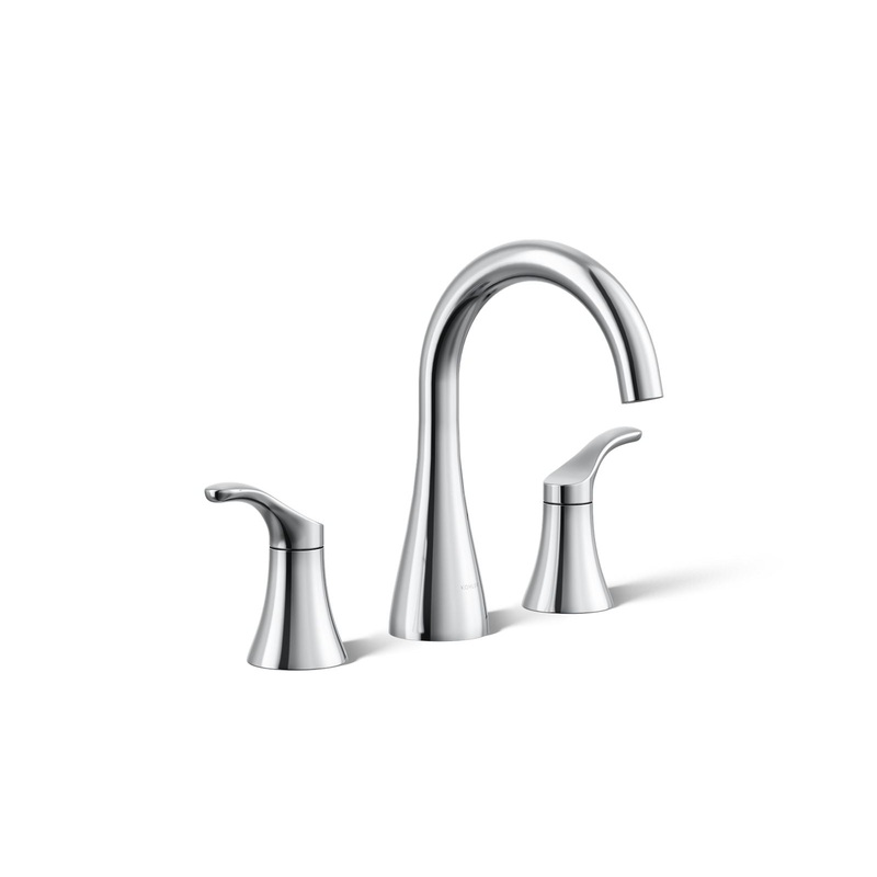 KOHLER K-27390-4-CP Simplice Widespread Bathroom Sink Faucet, 1.2 Gpm In Polished Chrome
