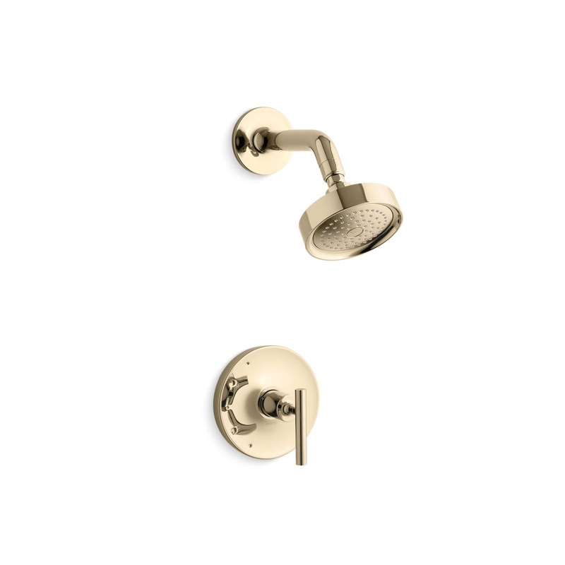 KOHLER K-TS14422-4-AF Purist Rite-Temp Shower Trim Kit With Lever Handle, 2.5 Gpm In Vibrant French Gold