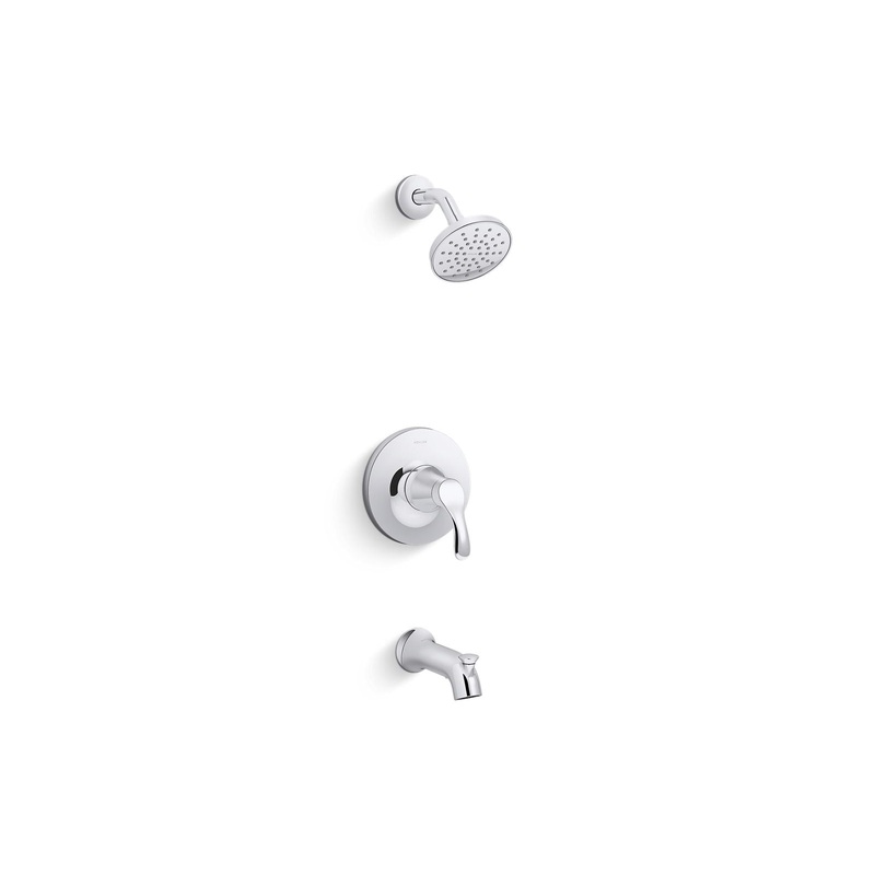 KOHLER K-TS27391-4G-CP Simplice Rite-Temp Bath And Shower Trim Kit, 1.75 Gpm In Polished Chrome