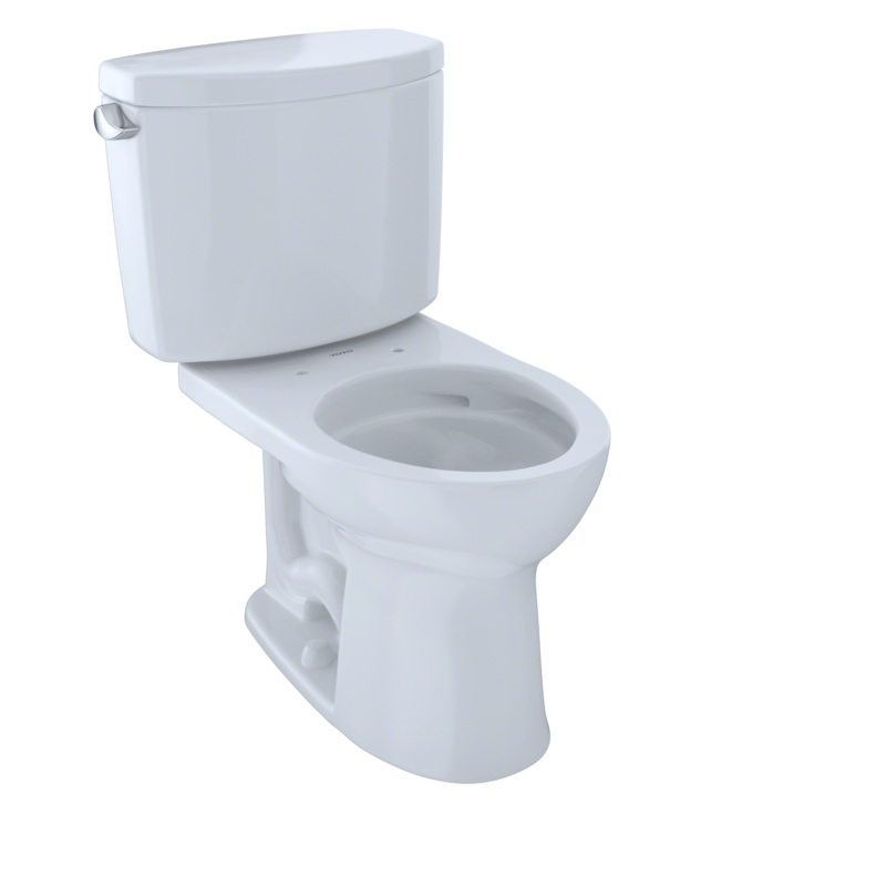 TOTO CST453CEFG#01 Drake Ii Two-Piece Round 1.28 Gpf Universal Height Toilet With Cefiontect - Cotton White