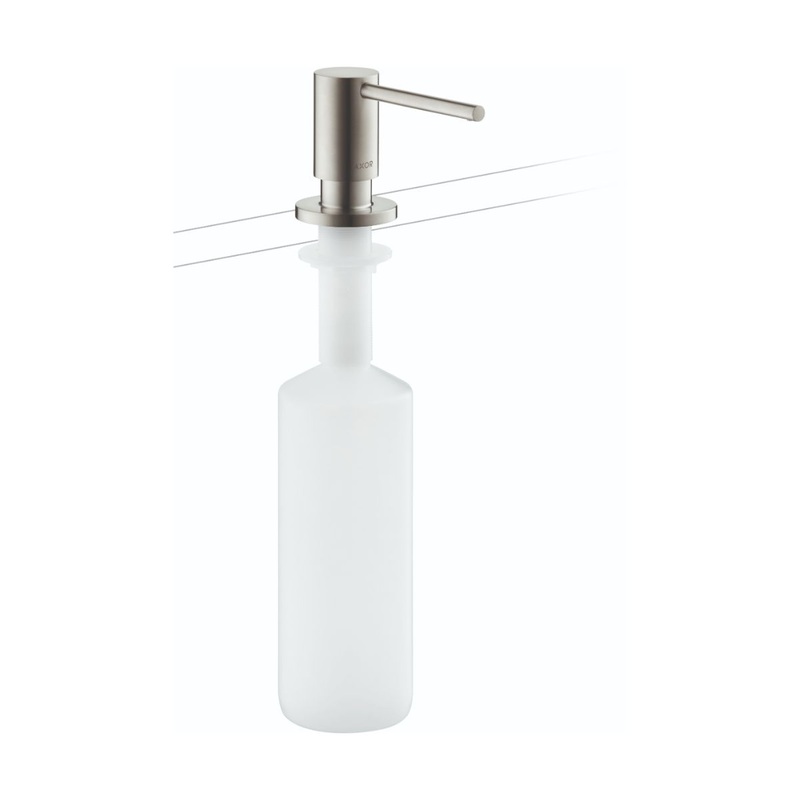 AXOR 42818801 Stainless Steel Optic Uno Modern Soap Dispenser