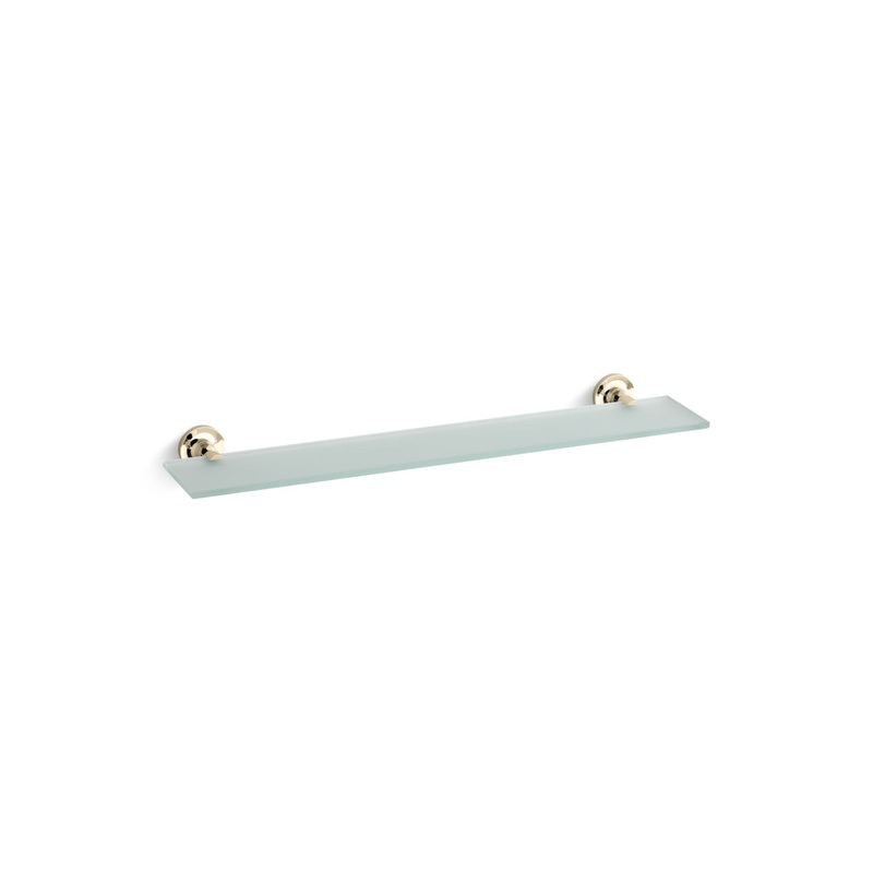 KOHLER K-14440-AF Purist Glass Shelf In Vibrant French Gold