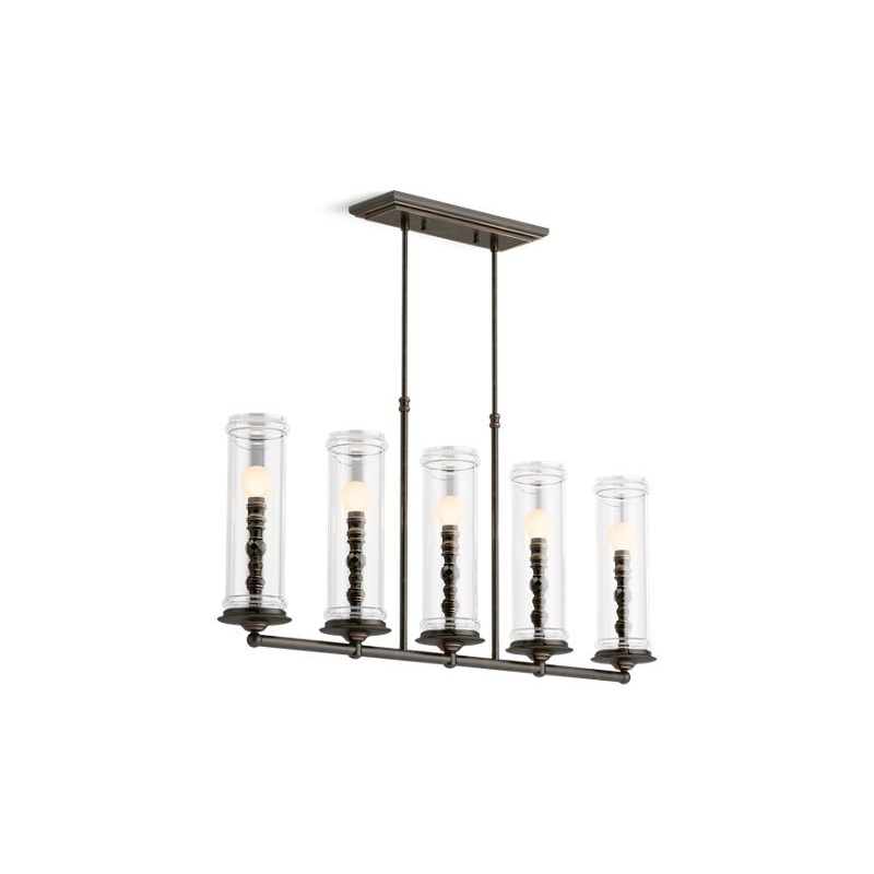 KOHLER K-23346-CH05-BZL Damask Five-light linear chandelier