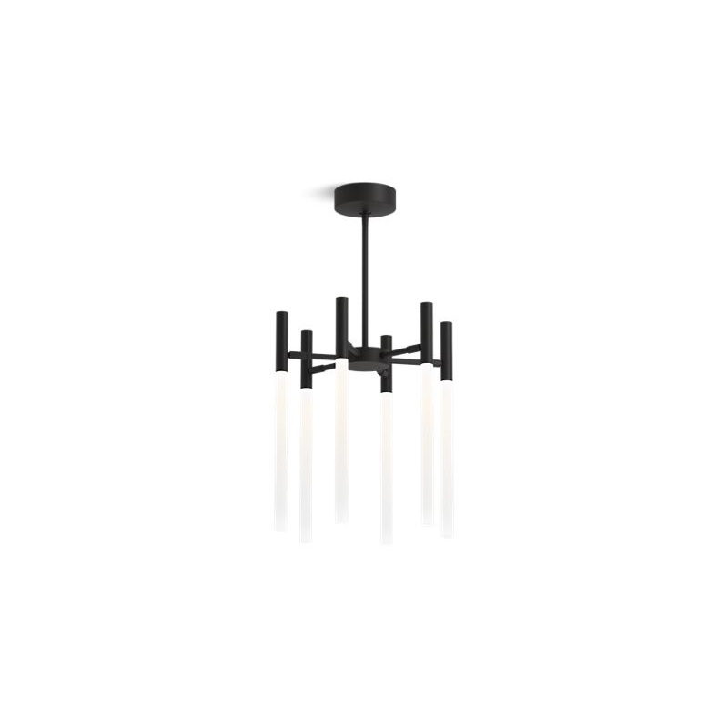 KOHLER K-23460-CHLED-BLL Matte Black Components Six-light LED chandelier