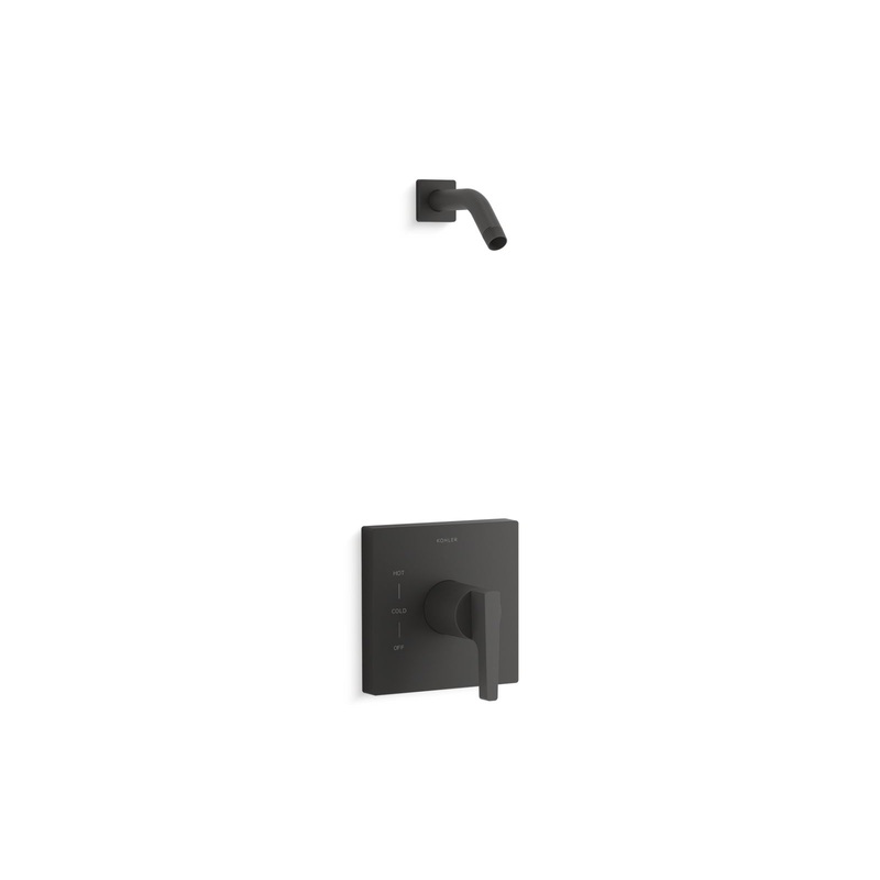 KOHLER K-TLS99764-4-BL Honesty Rite-Temp Shower Trim Kit, Without Showerhead In Matte Black