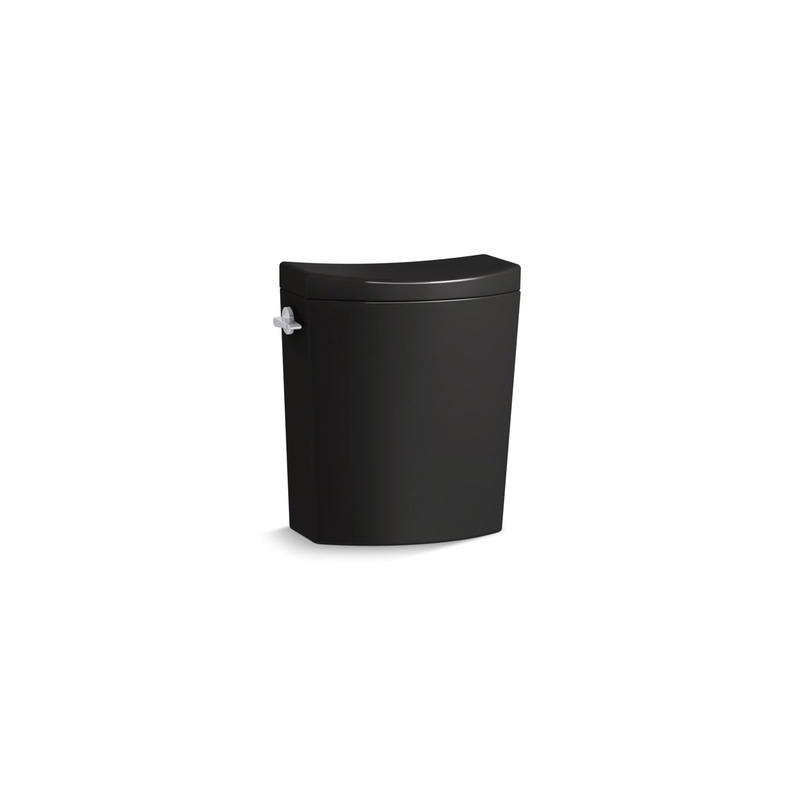 KOHLER K-19042-7 Persuade Curv Toilet Tank, Dual-Flush In Black Black