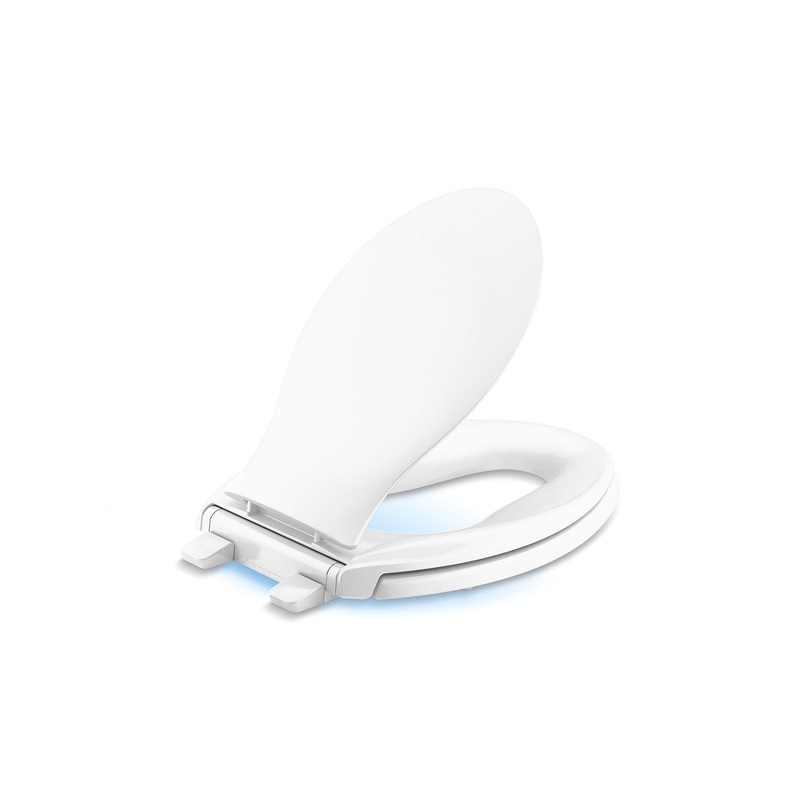 KOHLER K-2599-RL-0 Transitions Nightlight Readylatch Quiet-Close Elongated Toilet Seat In White