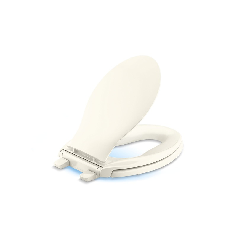 KOHLER K-2599-RL-96 Transitions Nightlight Readylatch Quiet-Close Elongated Toilet Seat In Biscuit