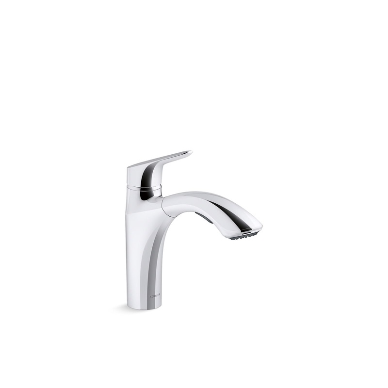 KOHLER K-30468-CP Rival Pull-Out Kitchen Sink Faucet With Two-Function Sprayhead In Polished Chrome