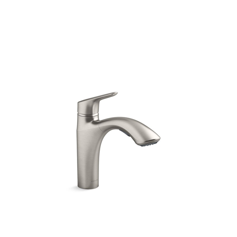 KOHLER K-30468-VS Rival Pull-Out Kitchen Sink Faucet With Two-Function Sprayhead In Vibrant Stainless
