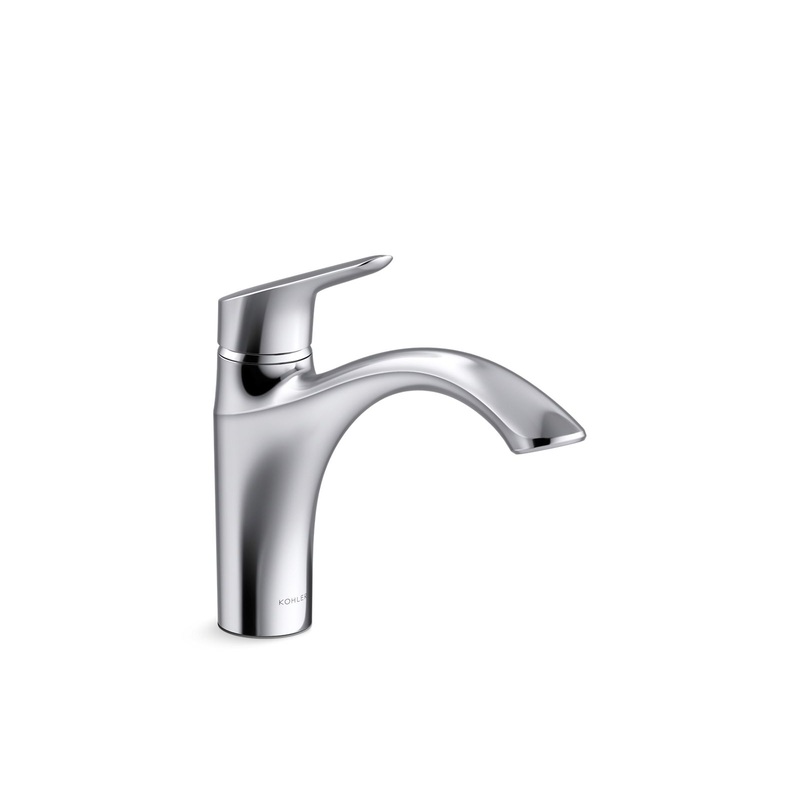 KOHLER K-30470-CP Rival Single-Handle Kitchen Sink Faucet In Polished Chrome