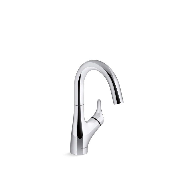 KOHLER K-30472-CP Rival Single-Handle Bar Sink Faucet In Polished Chrome