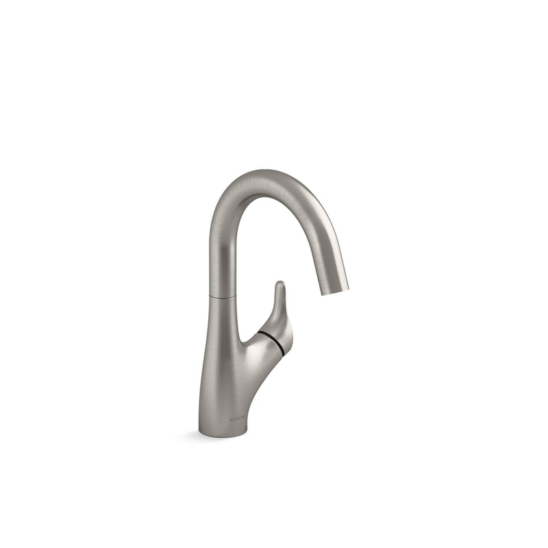 KOHLER K-30472-VS Rival Single-Handle Bar Sink Faucet In Vibrant Stainless