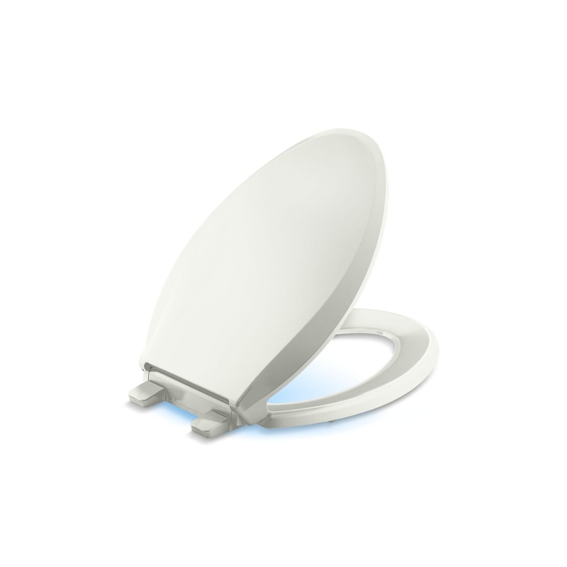 KOHLER K-75796-RL-NY Cachet Nightlight Readylatch Quiet-Close Elongated Toilet Seat In Dune