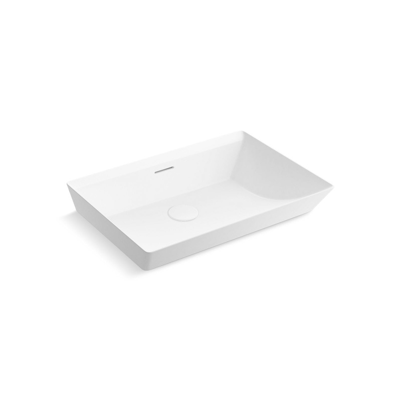 KOHLER K-21060-0 Brazn 23" Rectangular Vessel Bathroom Sink In White