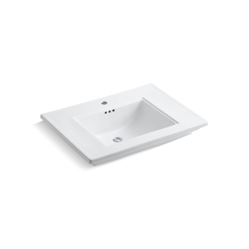 KOHLER K-2269-1-0 Memoirs Stately 30" Pedestal/Console Table Bathroom Sink In White