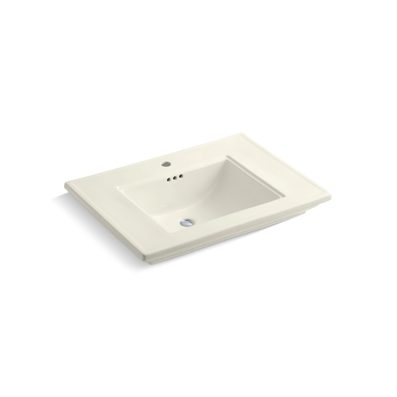 KOHLER K-2269-1-96 Memoirs Stately 30" Pedestal/Console Table Bathroom Sink In Biscuit
