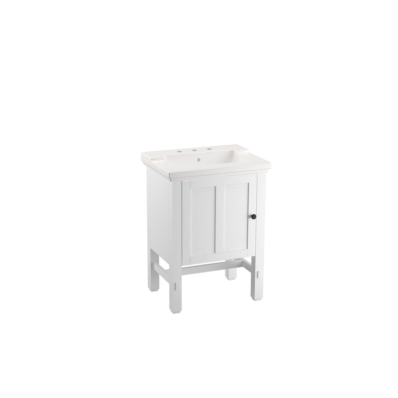 KOHLER K-2604-1WA Tresham 24" Bathroom Vanity Cabinet In Linen White