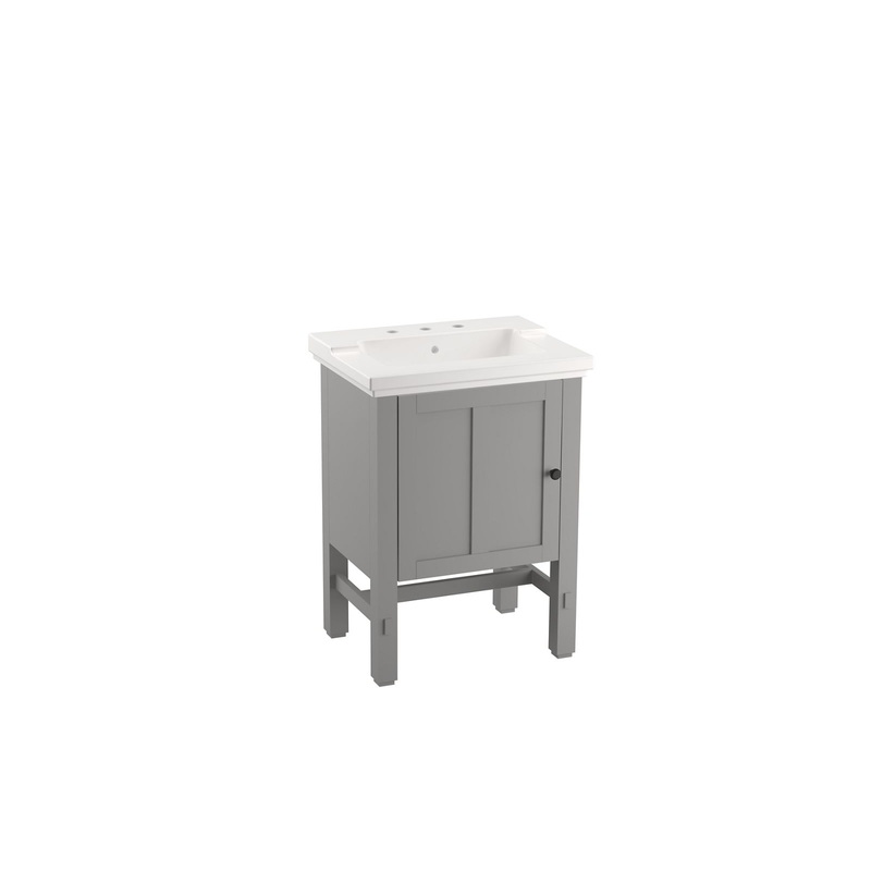 KOHLER K-2604-1WT Tresham 24" Bathroom Vanity Cabinet In Mohair Grey