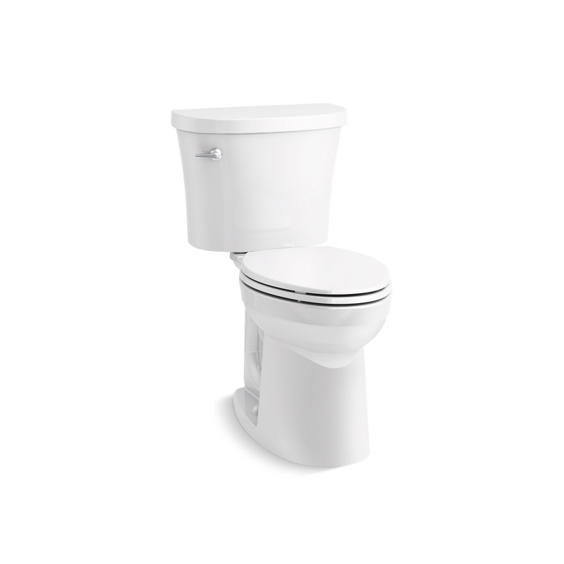 KOHLER K-26077-0 Kingston The Complete Solution Two-Piece Elongated Toilet, 1.28 Gpf In White