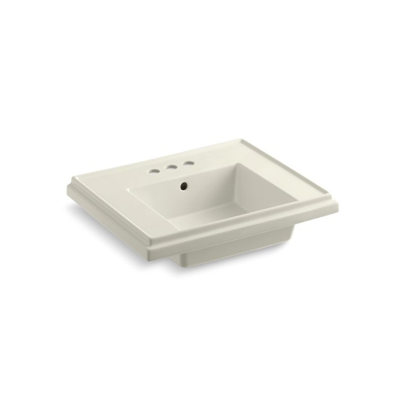 KOHLER K-2757-4-96 Tresham 24" pedestal bathroom sink basin with 4" centerset faucet holes