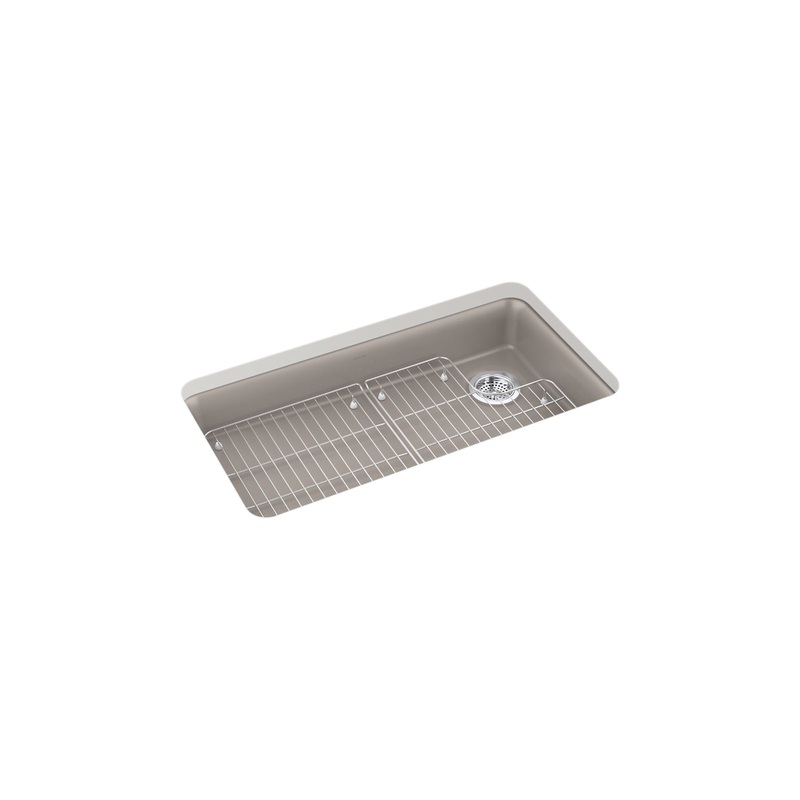 KOHLER K-27785-CM3 Cairn 33" Undermount Single-Bowl Kitchen Sink In Matte Taupe