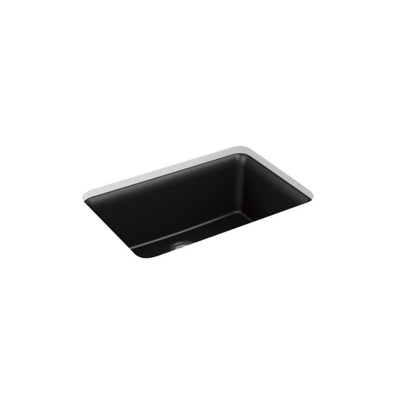 KOHLER K-28000-CM1 Cairn 27-1/2" Undermount Single-Bowl Kitchen Sink In Matte Black