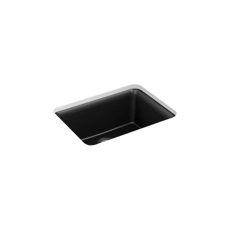 KOHLER K-28001-CM1 Cairn 24-1/2" Undermount Single-Bowl Kitchen Sink In Matte Black