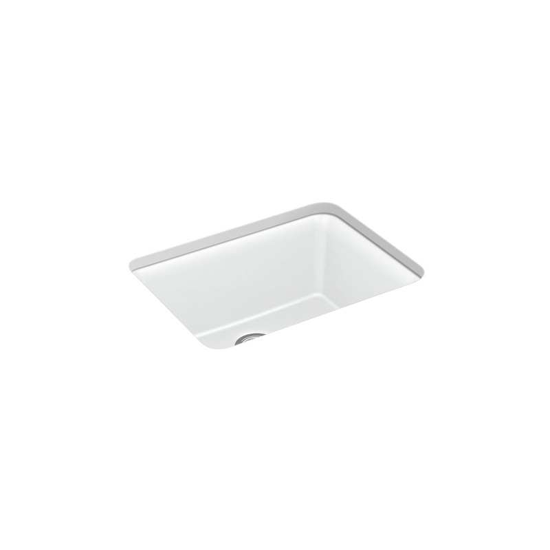 KOHLER K-28001-CM6 Cairn 24-1/2" Undermount Single-Bowl Kitchen Sink In Matte White