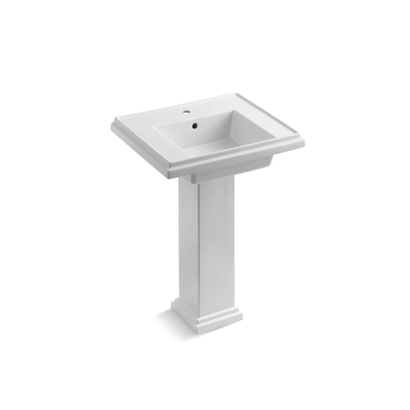 KOHLER K-2844-1-0 Tresham 24" Square Pedestal Bathroom Sink In White