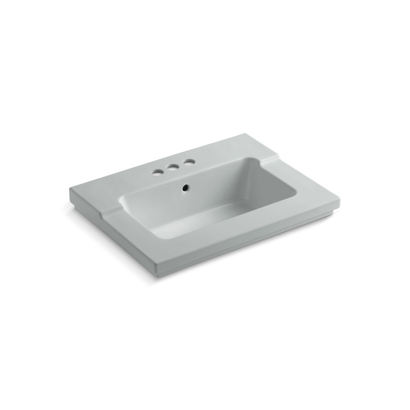 KOHLER K-2979-4-95 Tresham Vanity-Top Bathroom Sink With 4" Centerset Faucet Holes In Ice Grey
