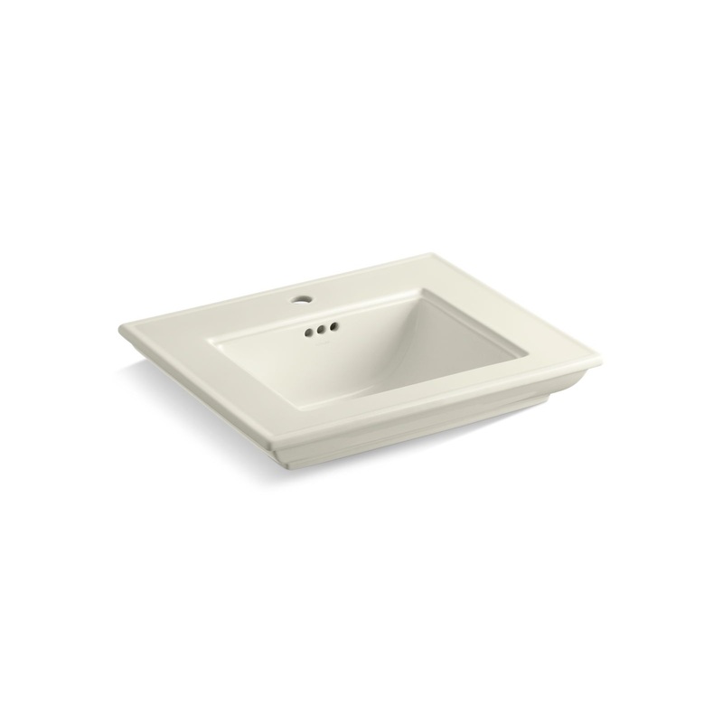 KOHLER K-29999-1-96 Memoirs Stately 24" Pedestal/Console Table Bathroom Sink In Biscuit