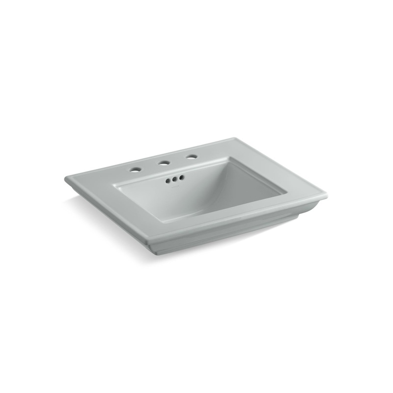 KOHLER K-29999-8-95 Memoirs Stately 24" Pedestal/Console Table Bathroom Sink In Ice Grey