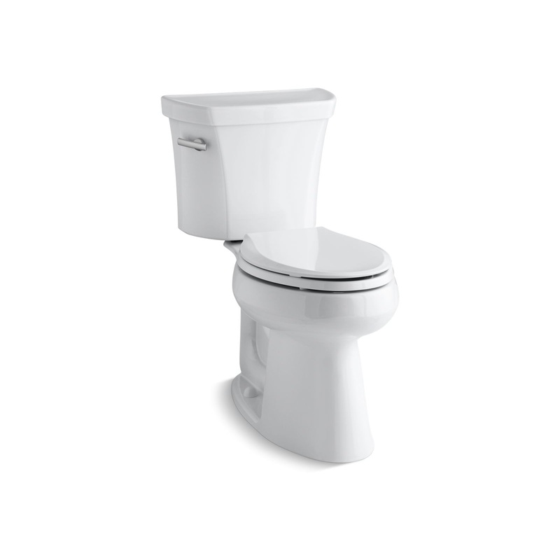 KOHLER K-3889-T-0 Highline Two-Piece Elongated Toilet, 1.28 Gpf In White