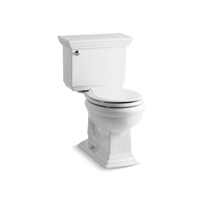 KOHLER K-3933-0 Memoirs Stately Two-Piece Round-Front Toilet, 1.28 Gpf In White