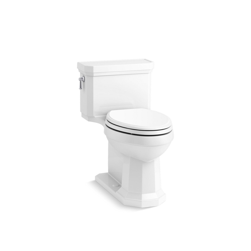 KOHLER K-3940-0 Kathryn One-Piece Compact Elongated Toilet With Concealed Trapway, 1.28 Gpf In White