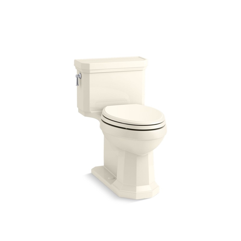 KOHLER K-3940-96 Kathryn One-Piece Compact Elongated Toilet With Concealed Trapway, 1.28 Gpf In Biscuit