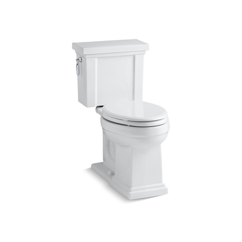 KOHLER K-3950-0 Tresham Two-Piece Elongated Toilet, 1.28 Gpf In White