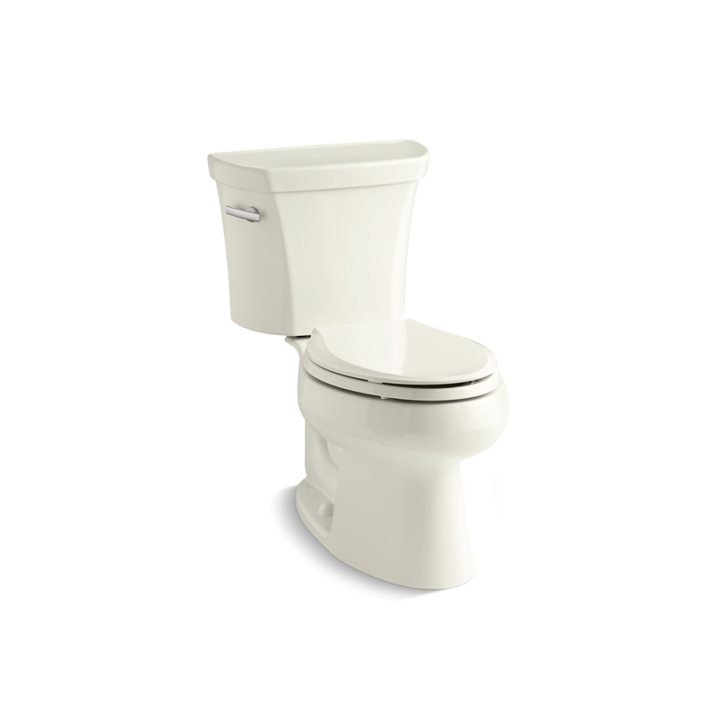 KOHLER K-3978-96 Wellworth Two-Piece Elongated Toilet, 1.6 Gpf In Biscuit