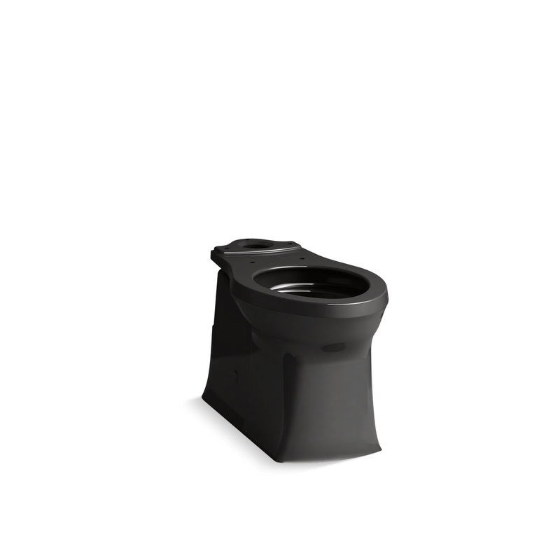 KOHLER K-4144-7 Corbelle Elongated Toilet Bowl With Skirted Trapway In Black Black