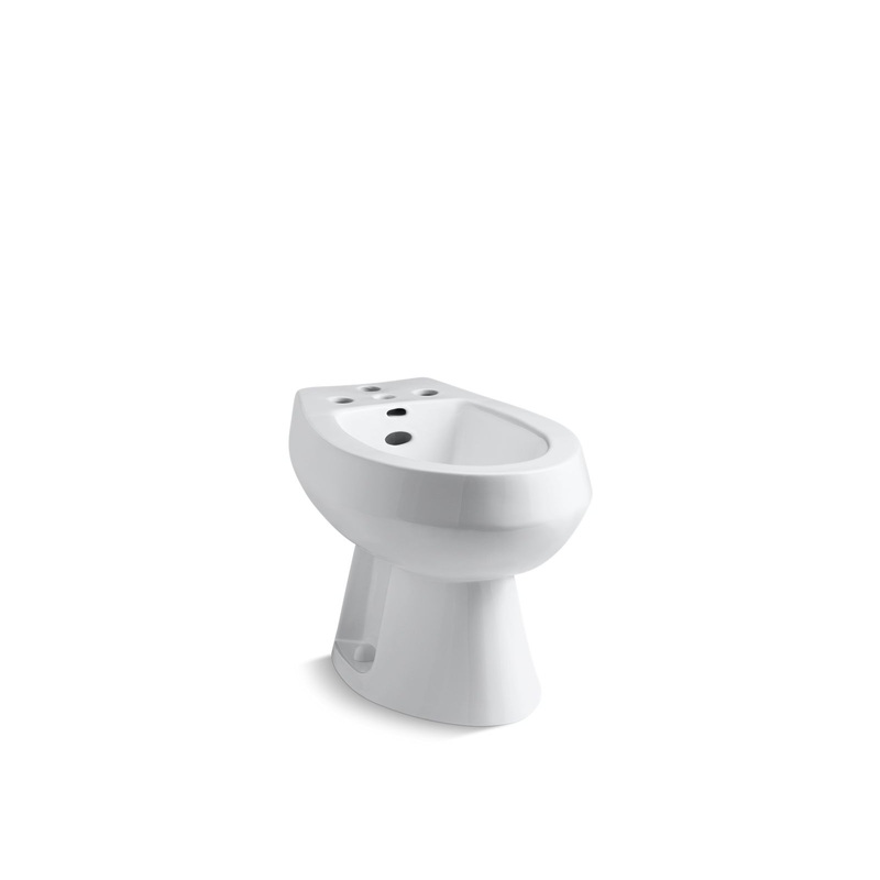 KOHLER K-4854-0 San Tropez Vertical Spray Bidet With 4 Faucet Holes In White