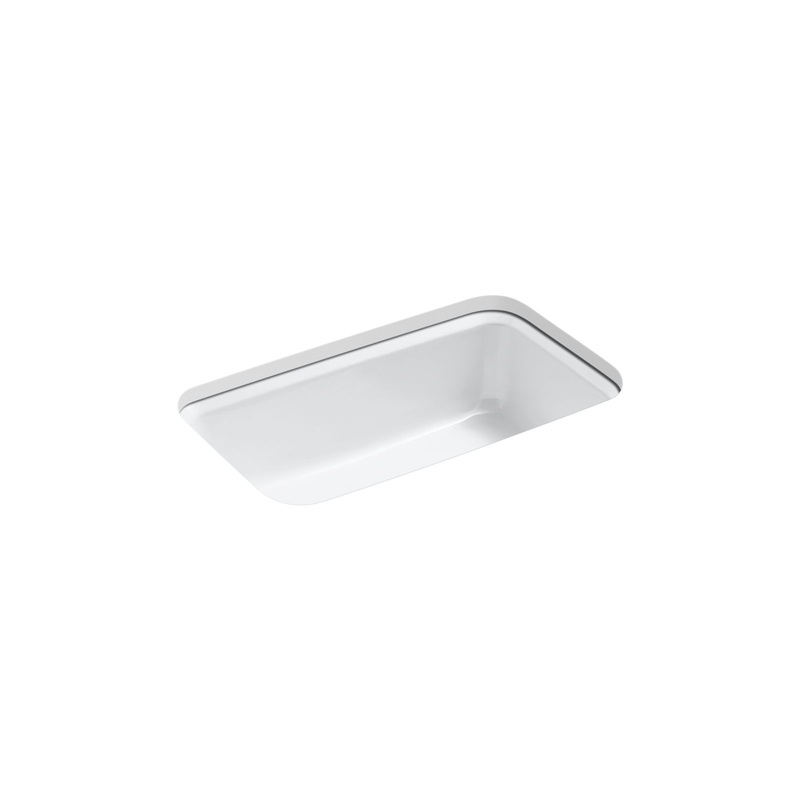 KOHLER K-5832-5U-0 Bakersfield 31" Undermount Single-Bowl Kitchen Sink In White